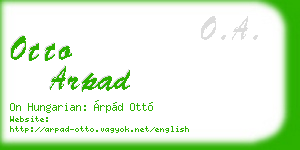 otto arpad business card